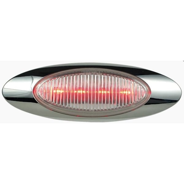 Optronics Kit: 4-Led Clear Lens Red Marker/Clearance Light With Bezel, .180 Male Bullets 00212338P - main
